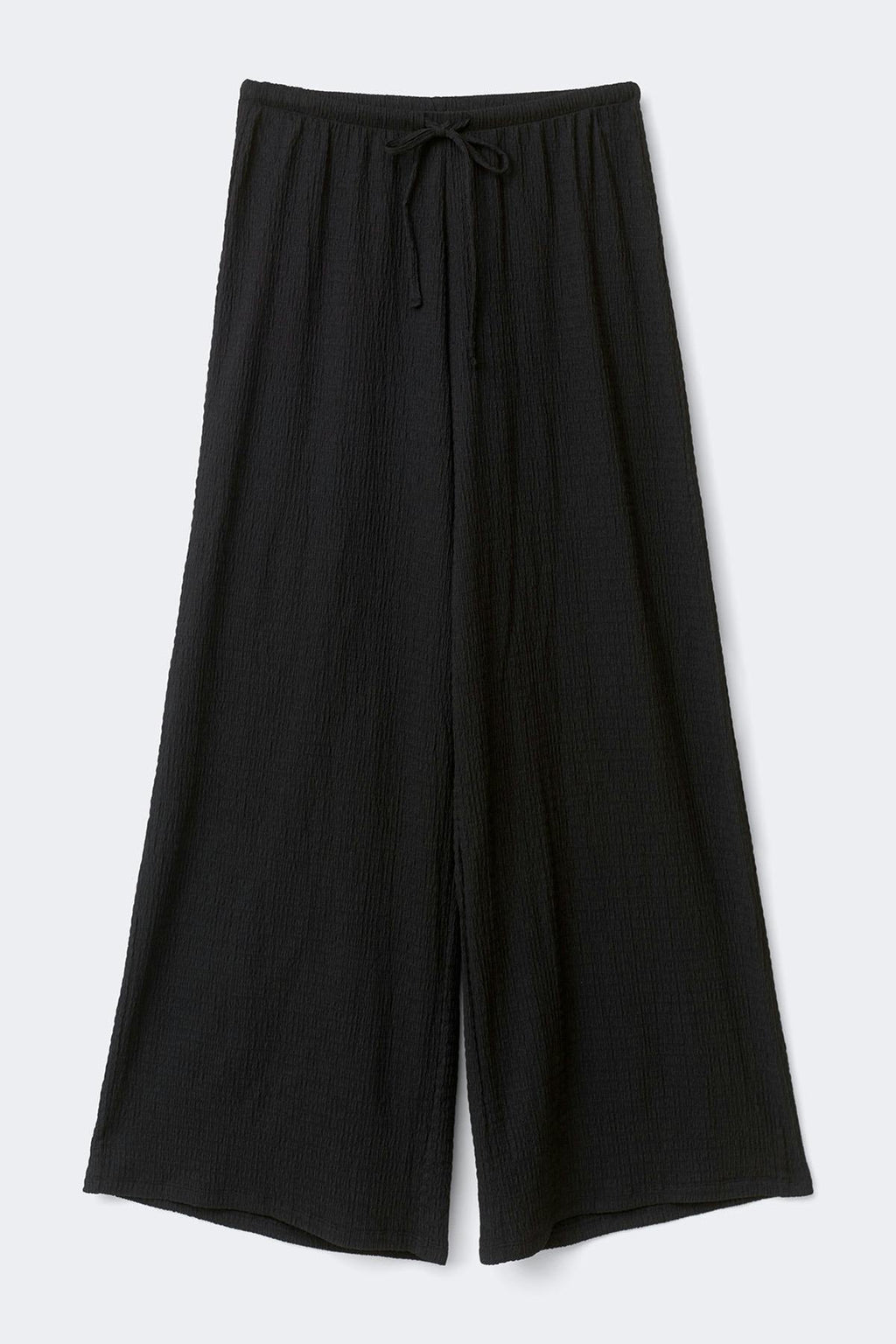 Textured wide trousers