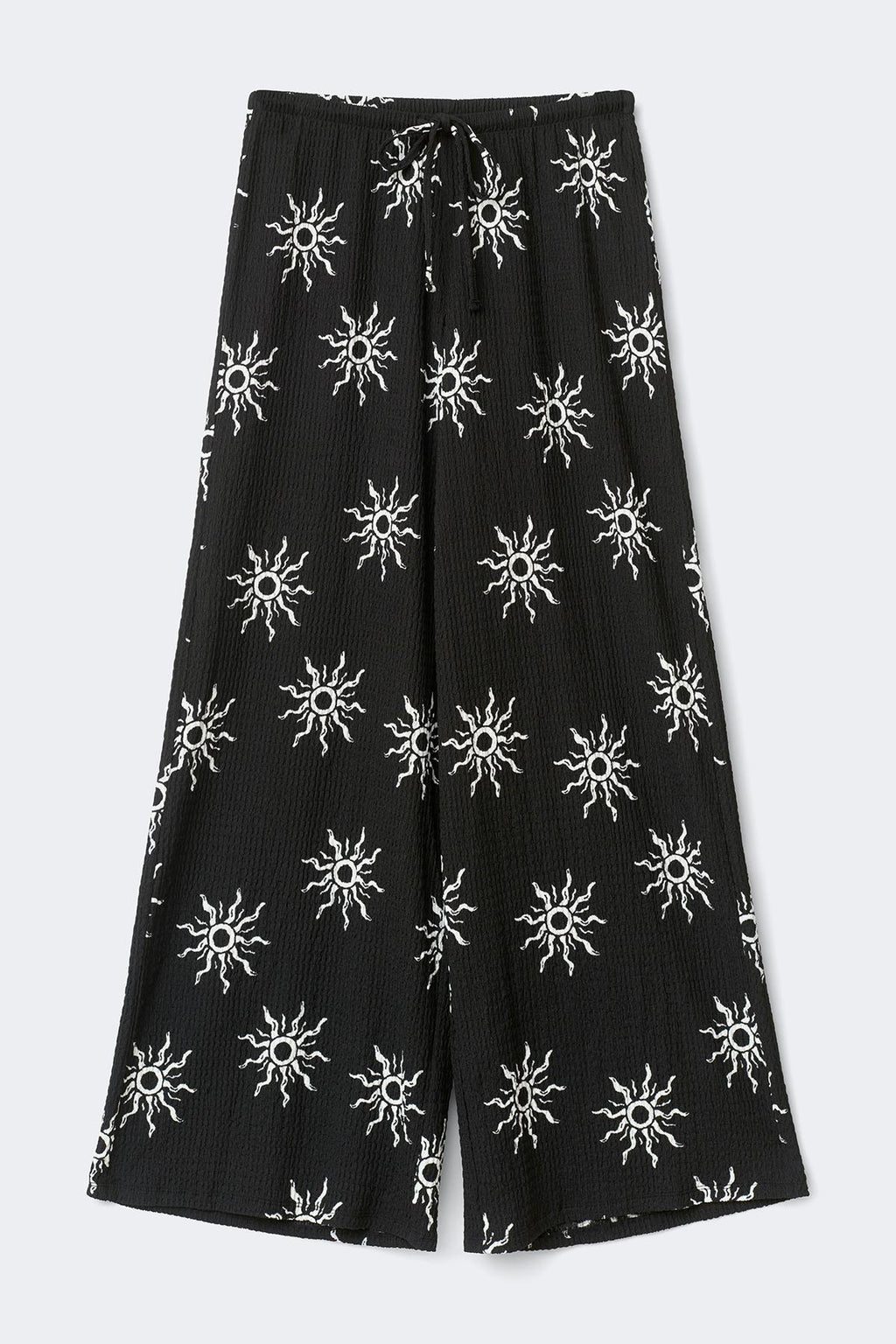 Textured wide trousers