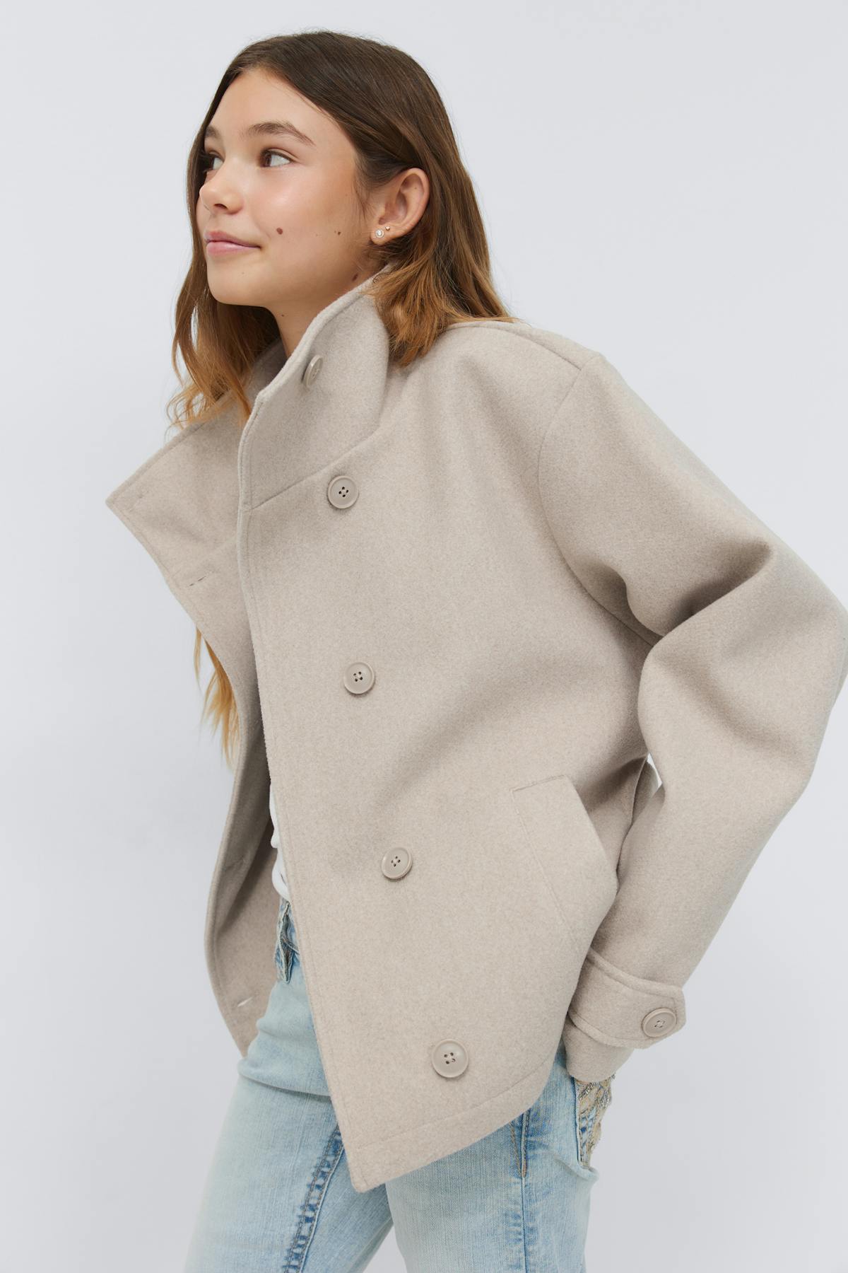 Y short felt jacket