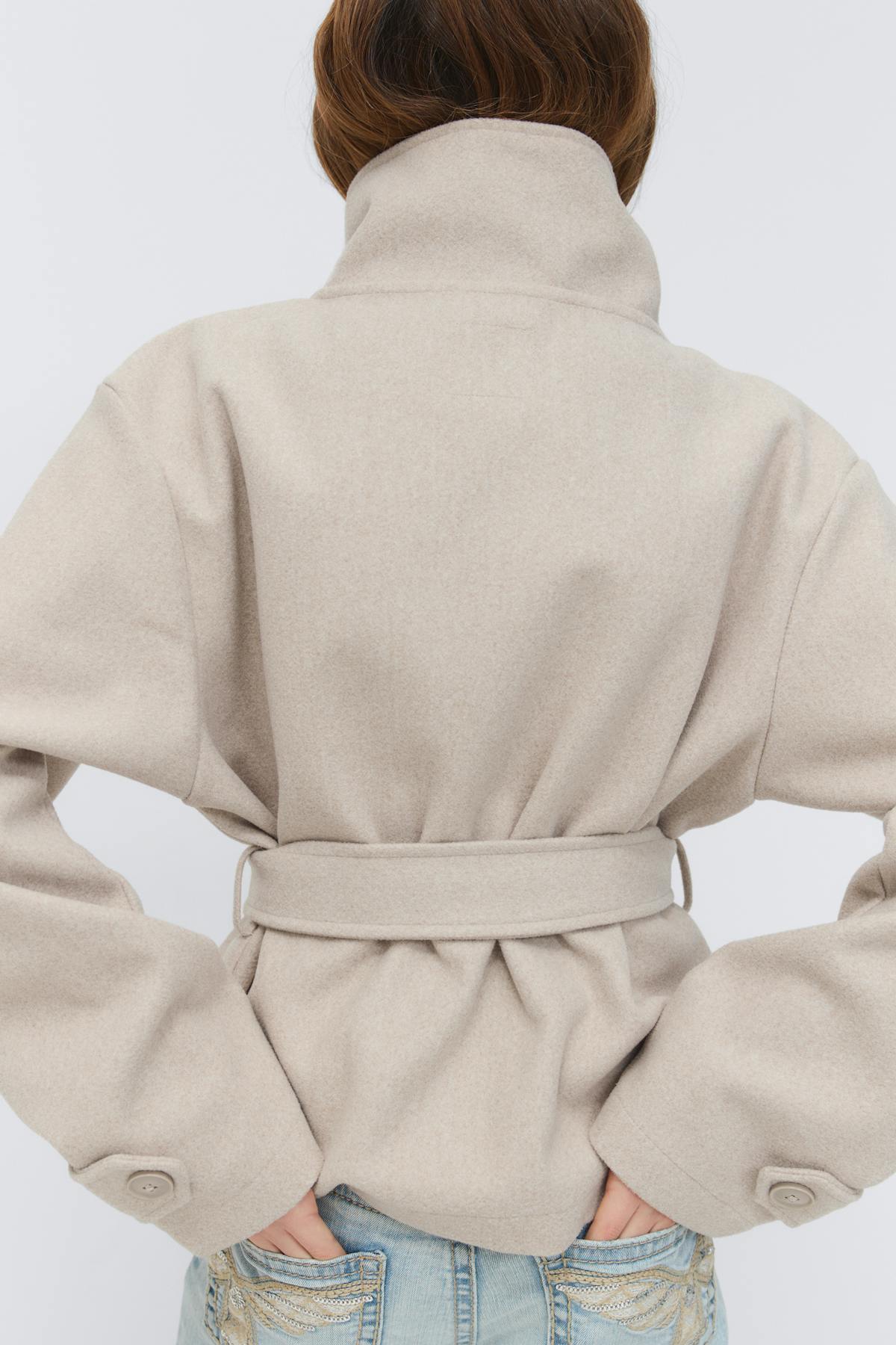 Y short felt jacket
