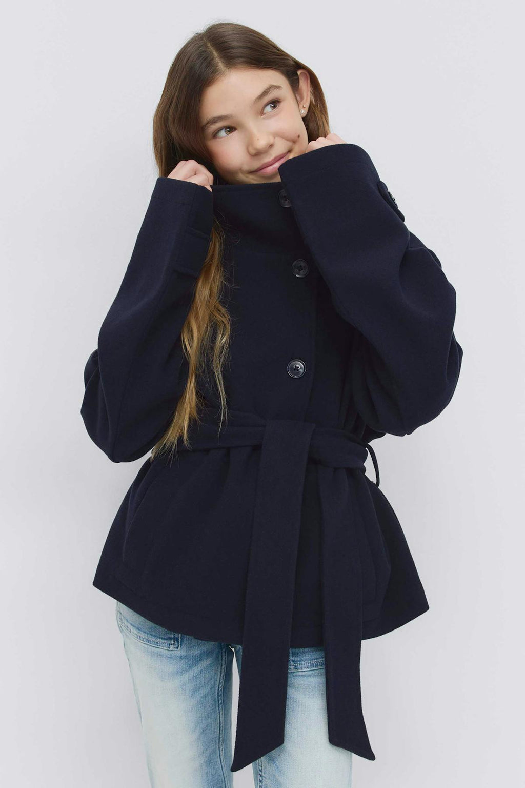 Y short felt jacket