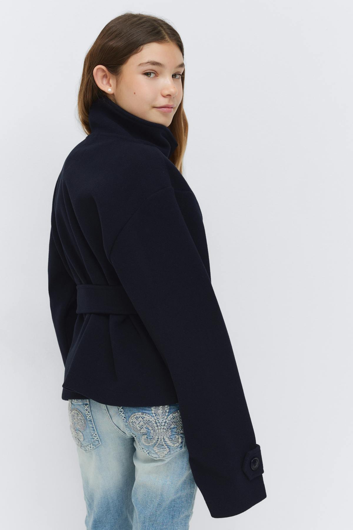 Y short felt jacket