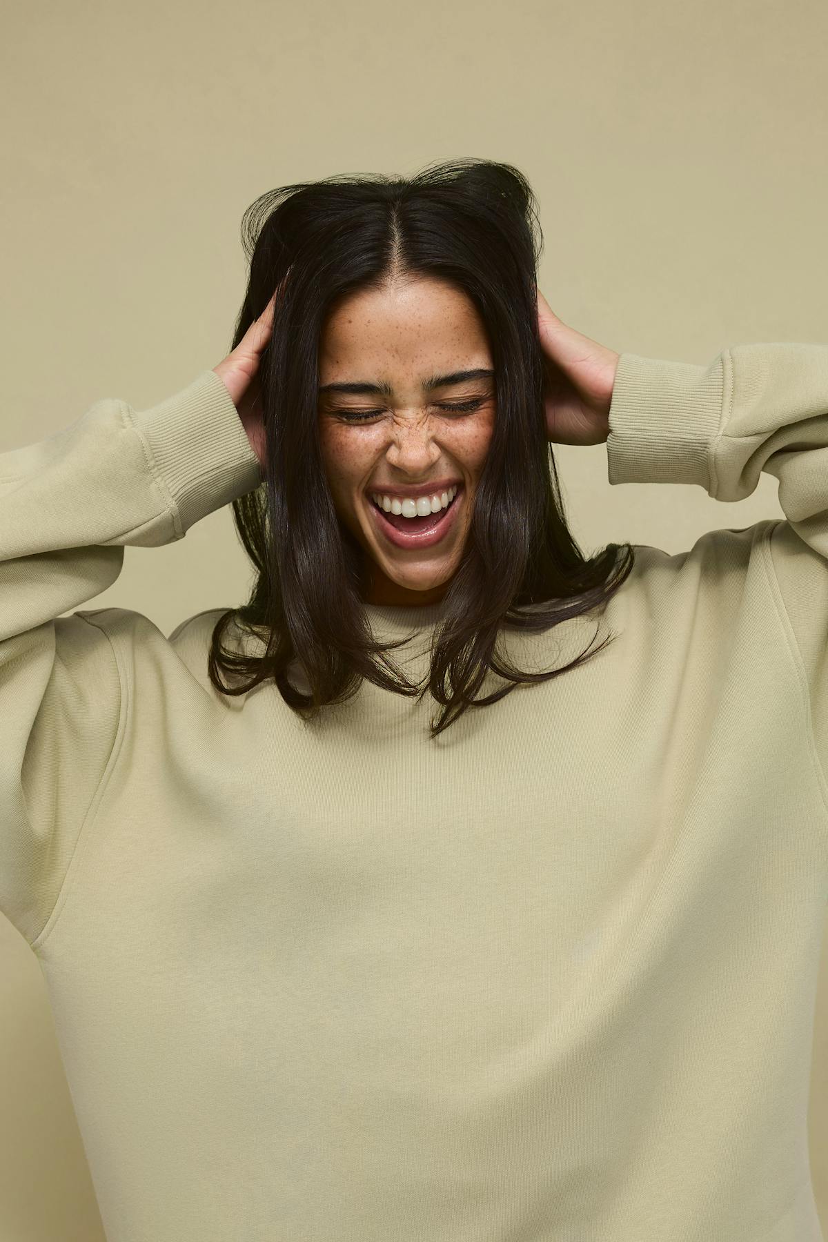 Oversized crew neck sweater
