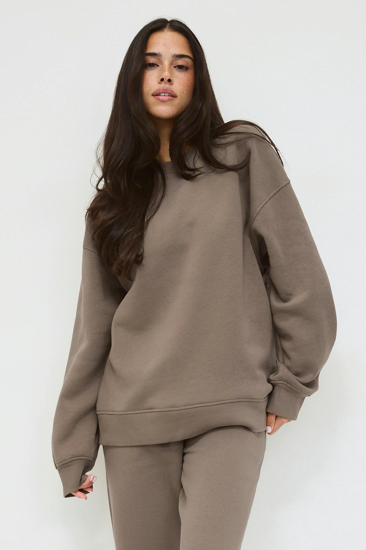Oversized crew neck sweater