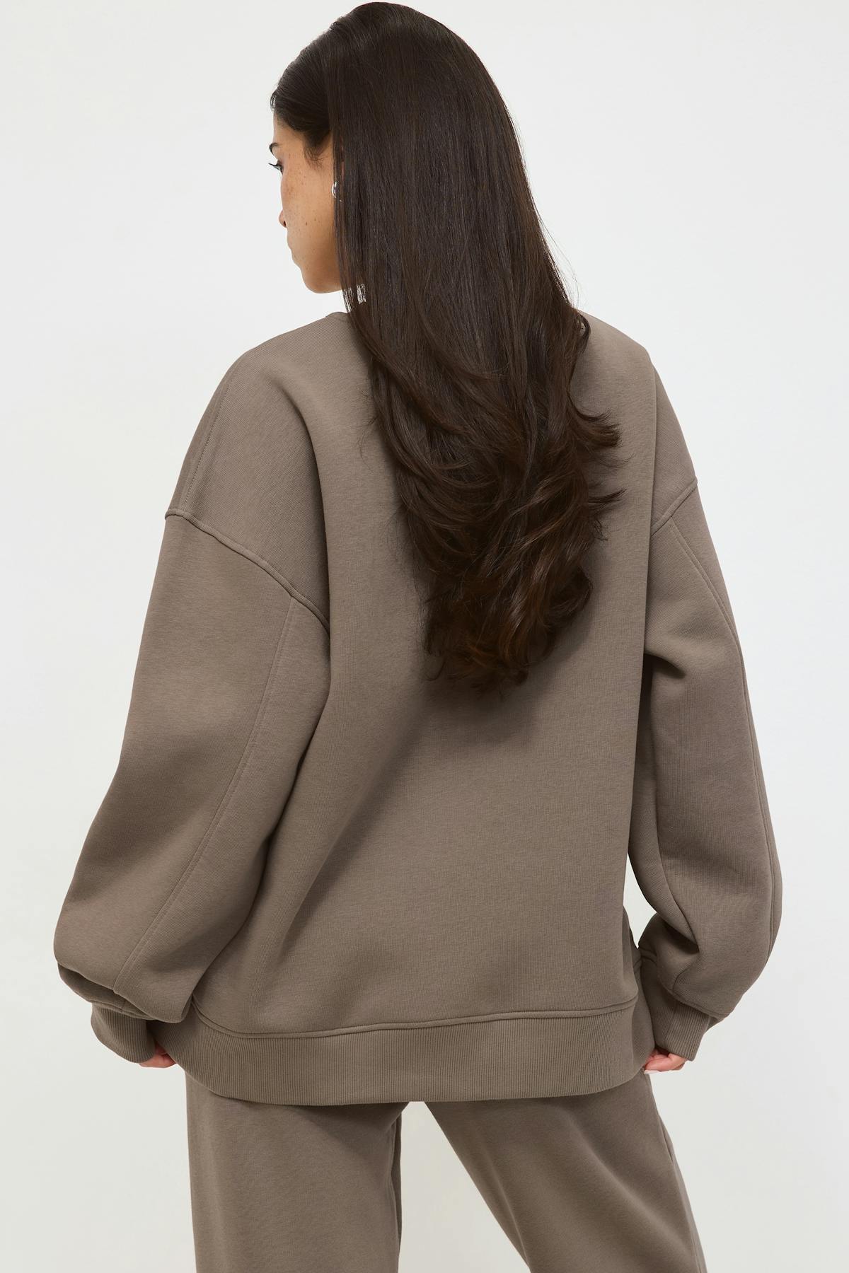 Oversized crew neck sweater