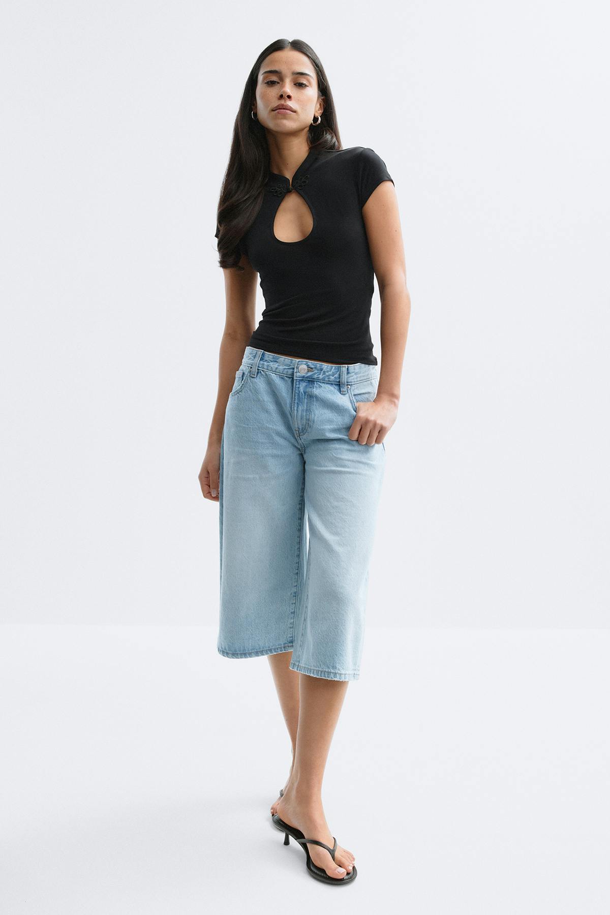 Loose n' luxe denim shorts