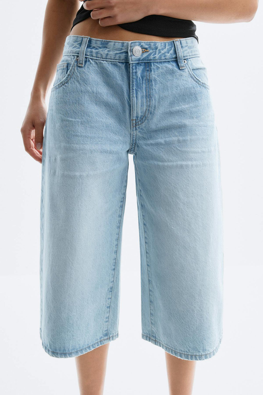 Loose n' luxe denim shorts