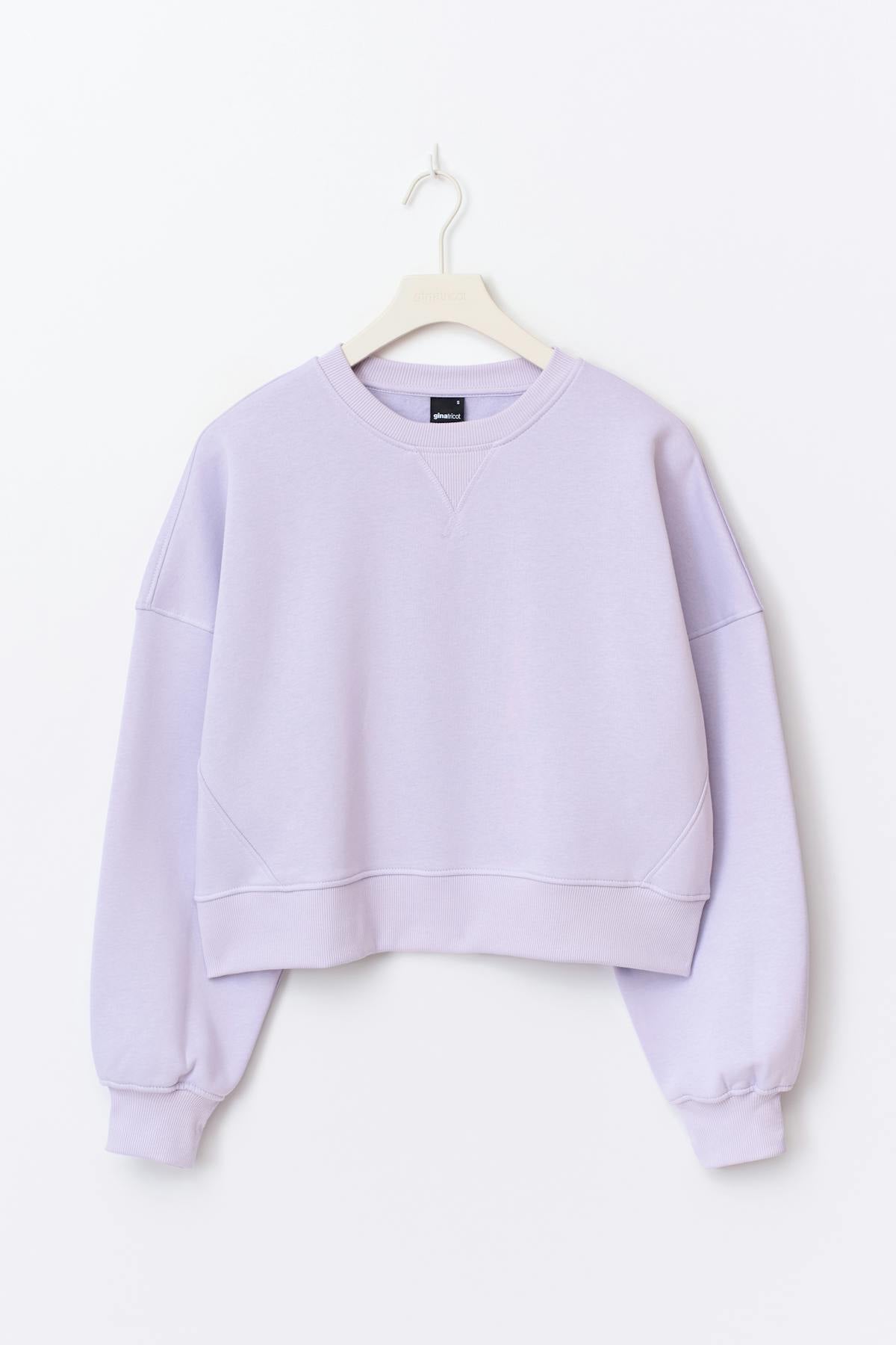 Crop crewneck sweater