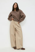 Crop crewneck sweater