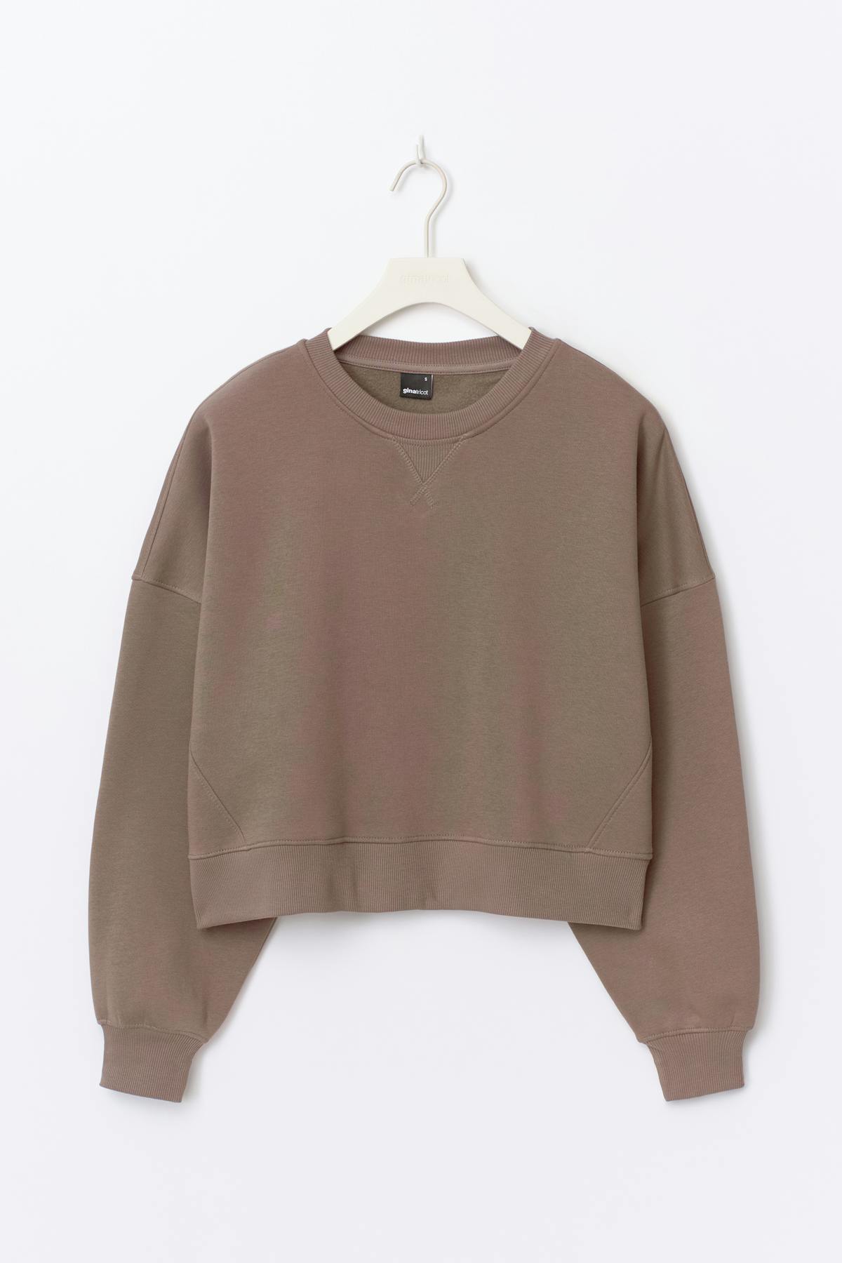 Crop crewneck sweater