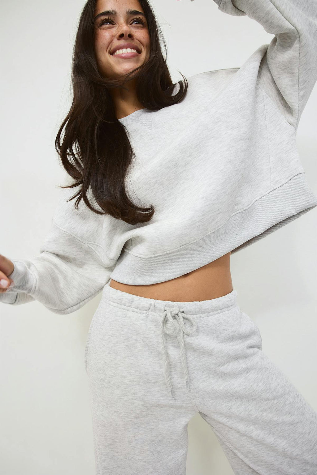 Crop crewneck sweater