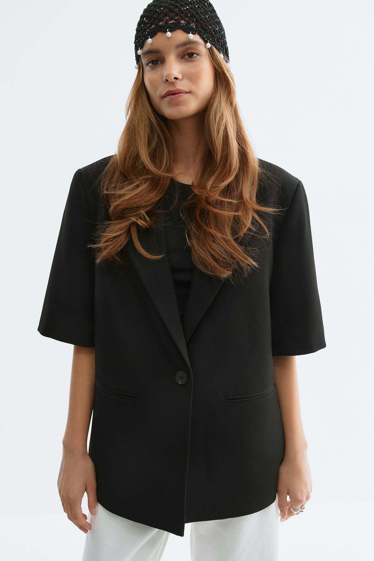 Short sleeve blazer