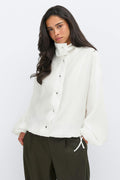 Sheer high neck jacket