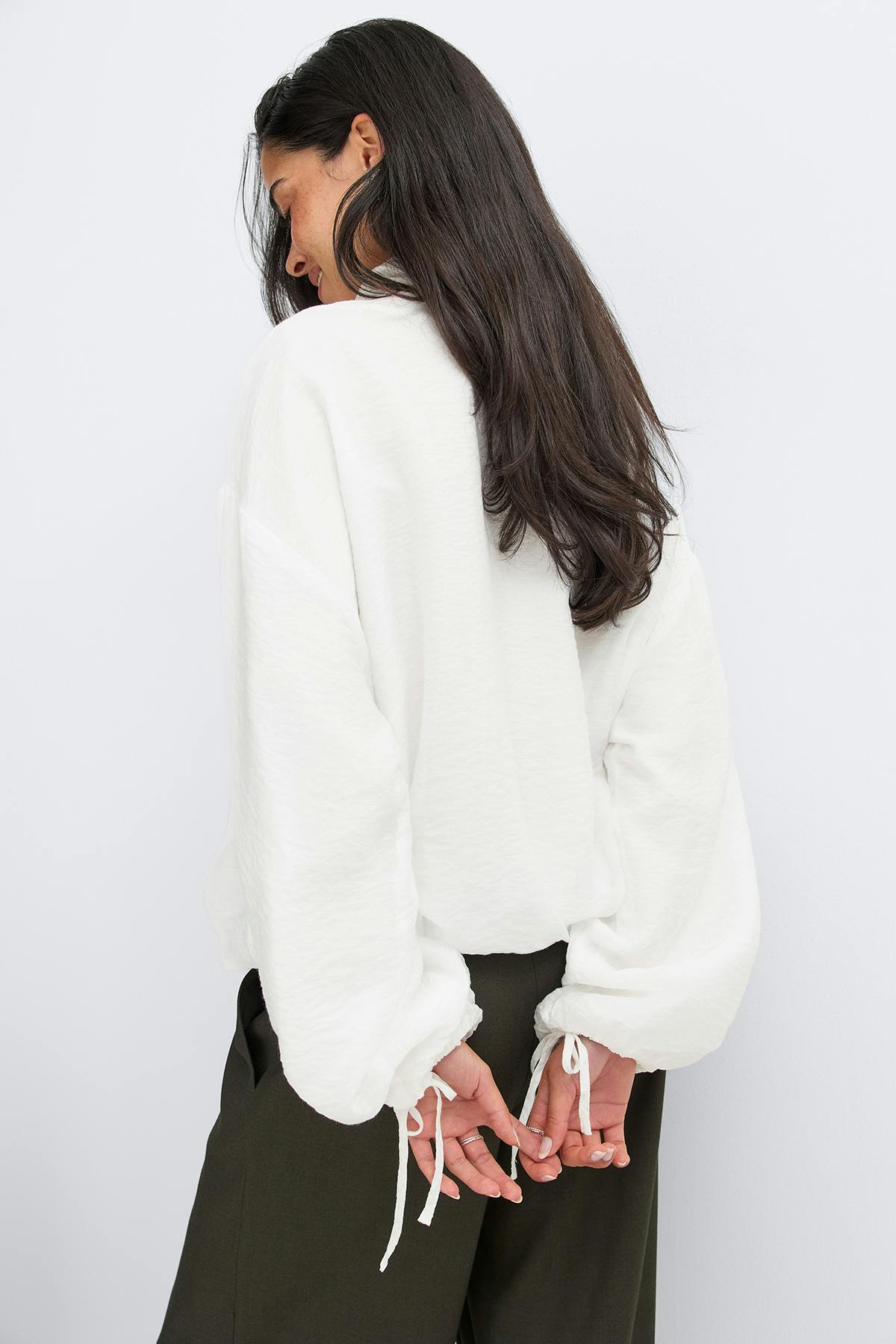 Sheer high neck jacket