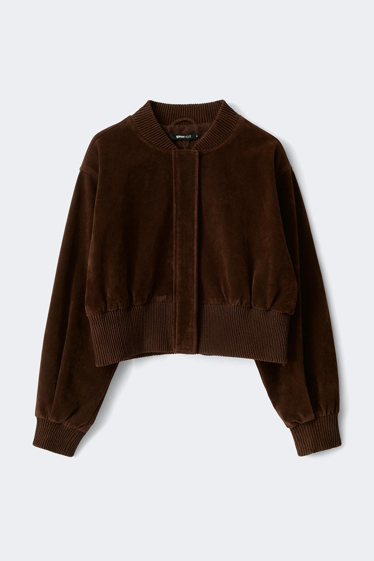 Faux suede short jacket