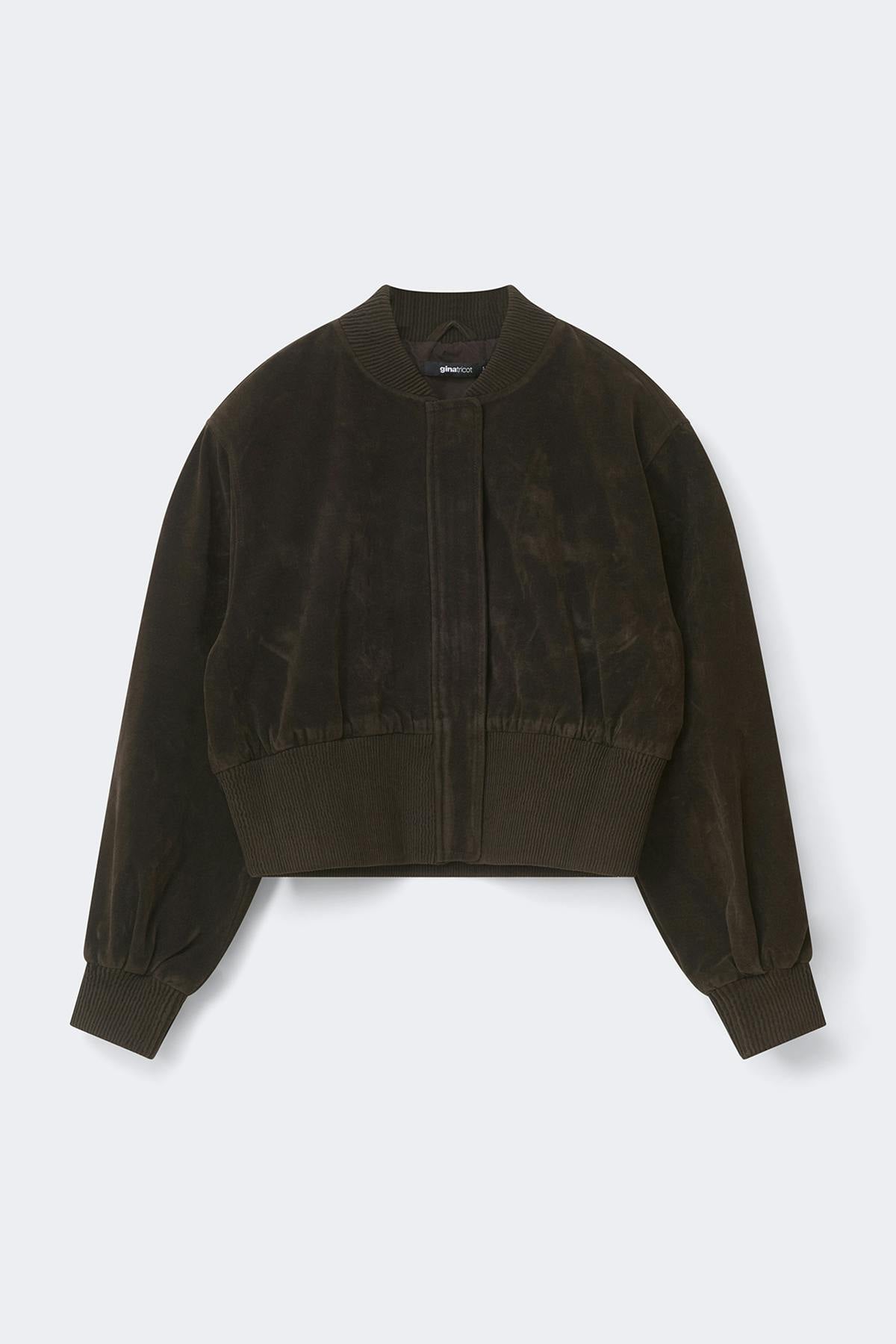 Faux suede short jacket