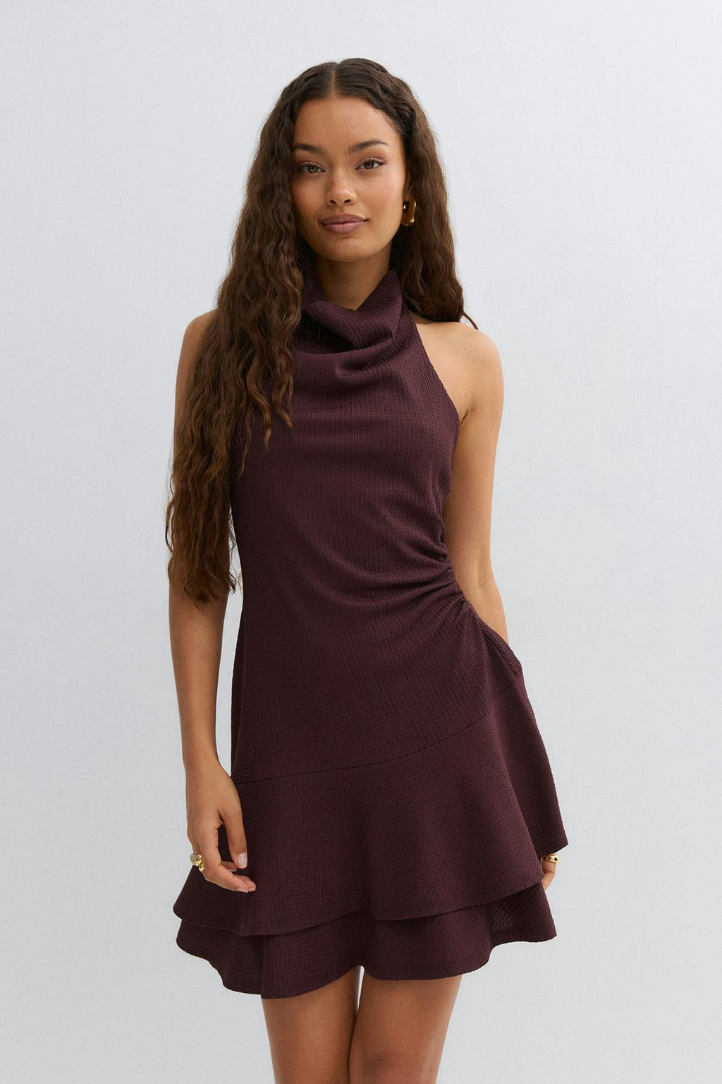 Halterneck mini dress