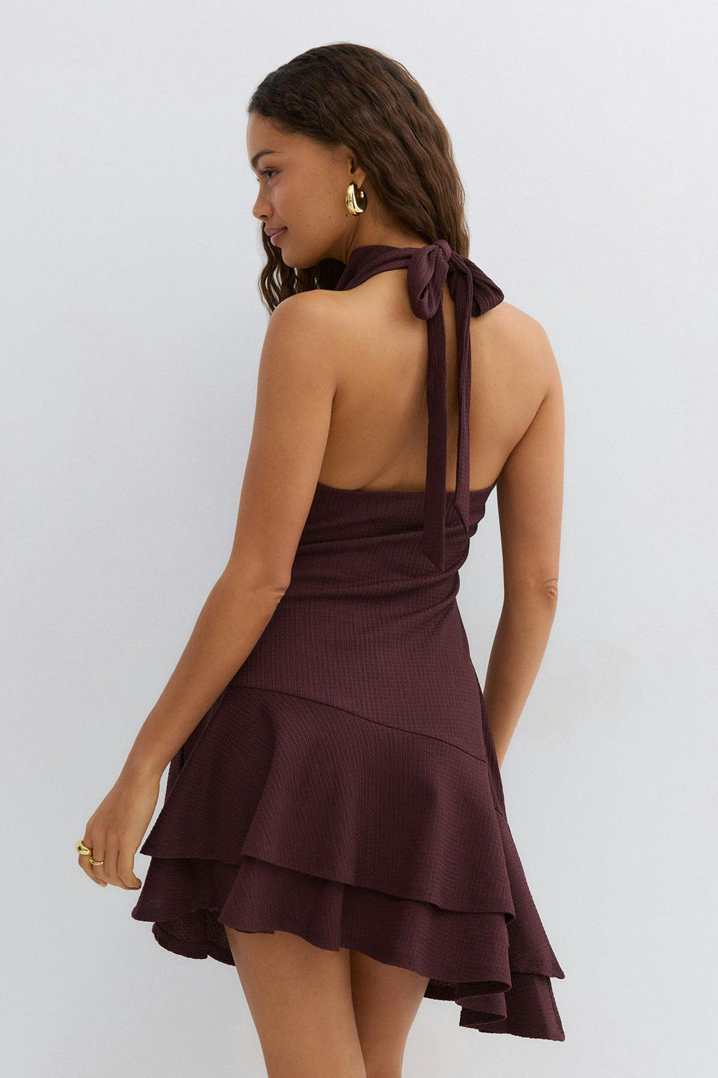 Halterneck mini dress
