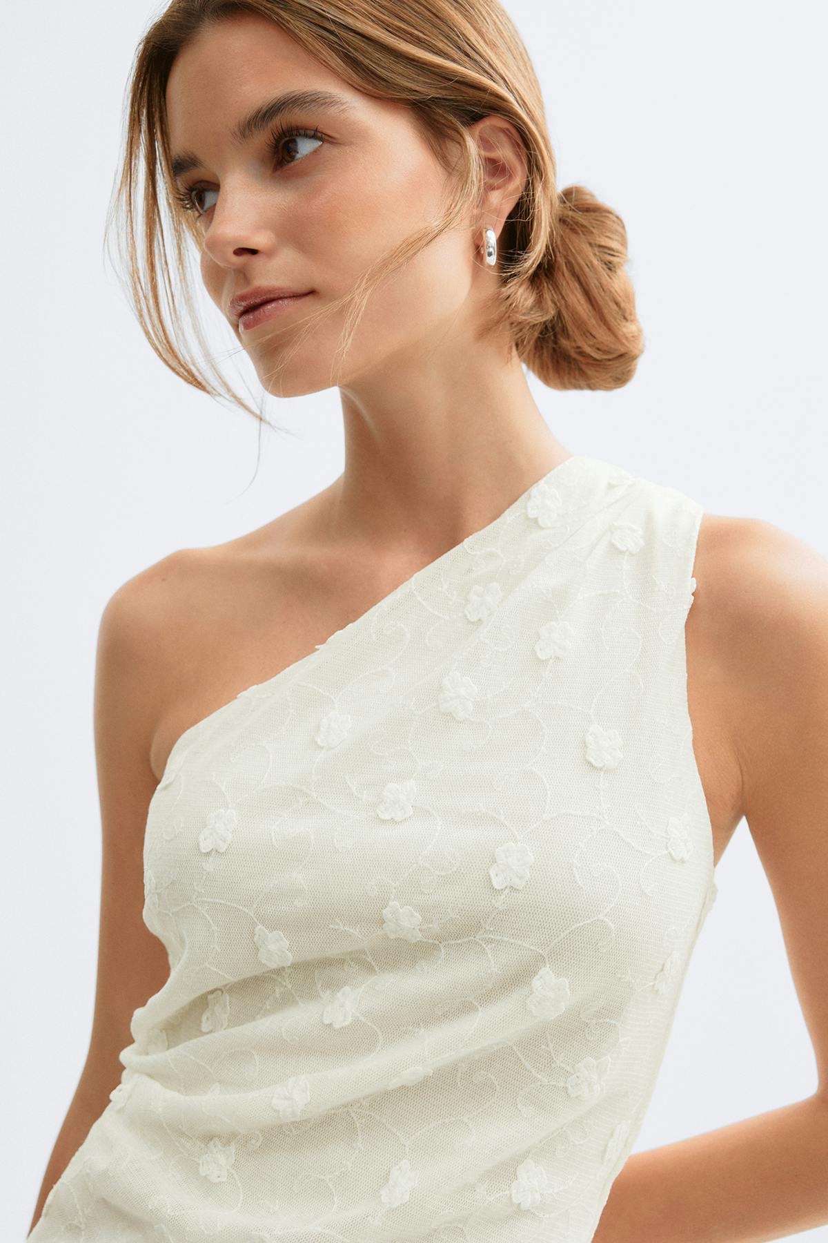 3d one shoulder top