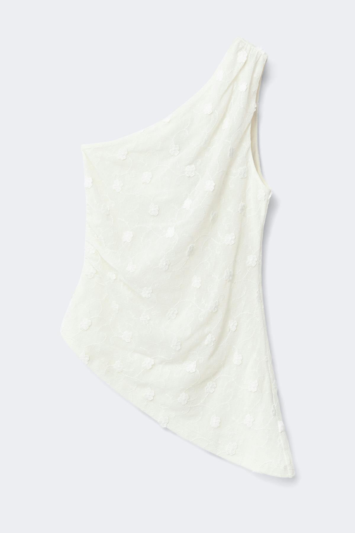 3d one shoulder top