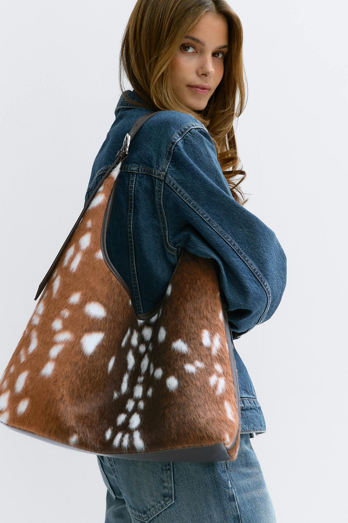 Hair - on shoulder bag