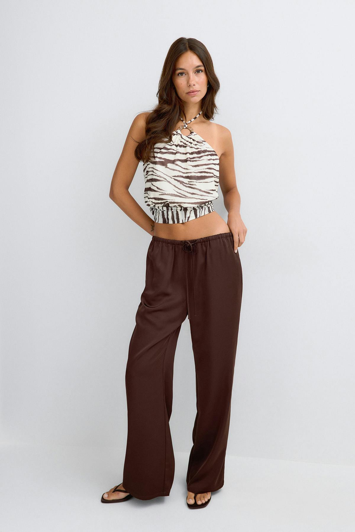 Halterneck tie top