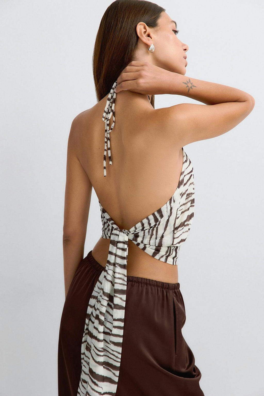 Halterneck tie top