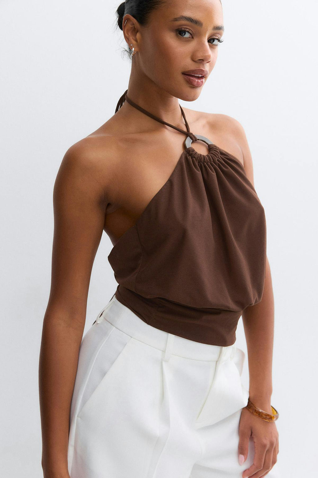 Halterneck tie top