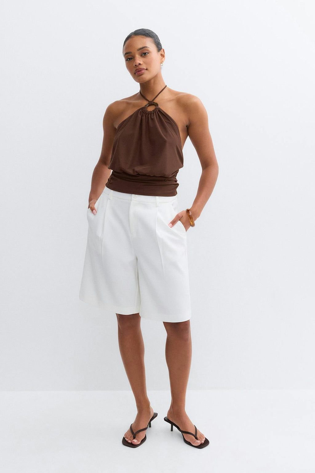 Halterneck tie top