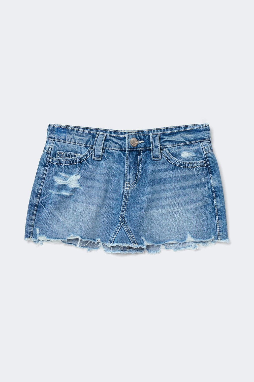14+ slay low denim skirt
