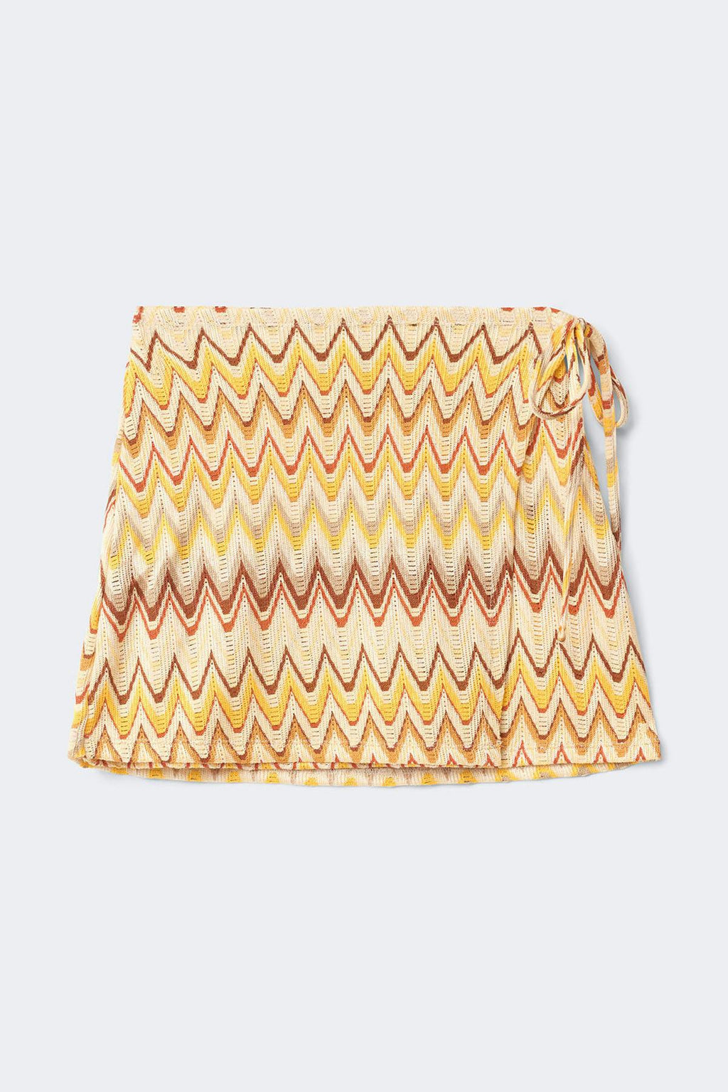 Multi colour mini wrap skirt