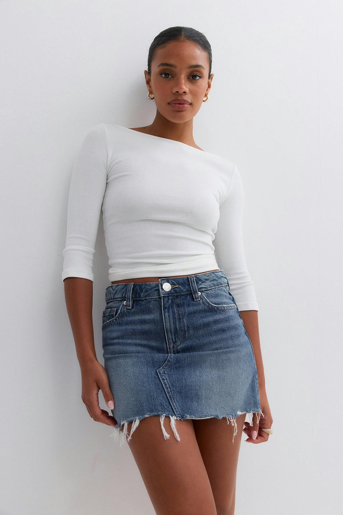 Blue crush denim skirt