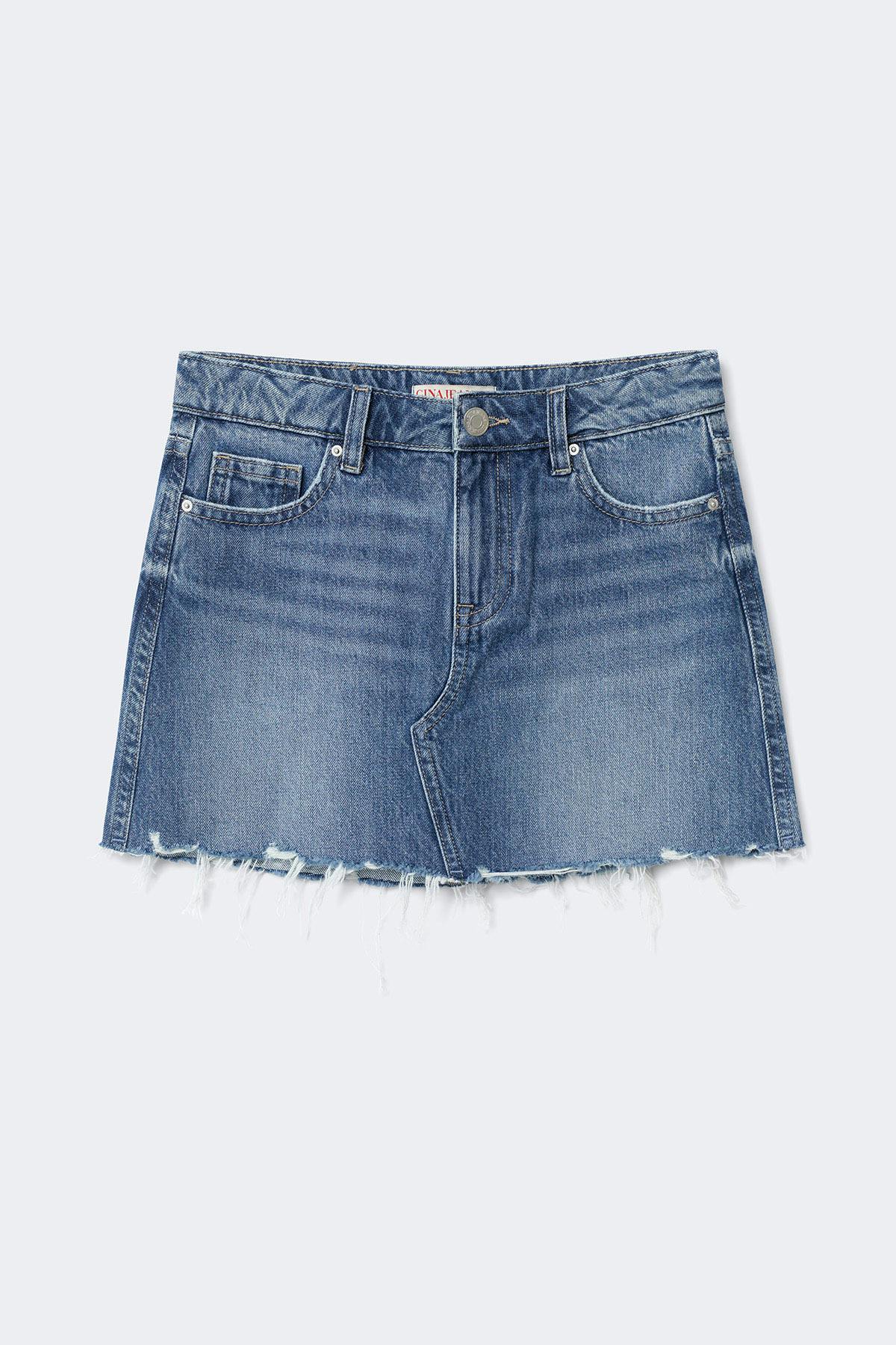 Blue crush denim skirt