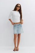 Blue crush denim skirt
