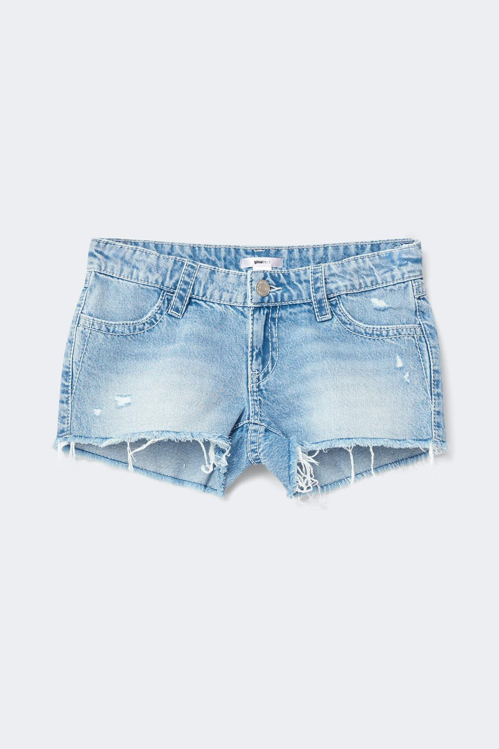 Y sparkle low denim shorts