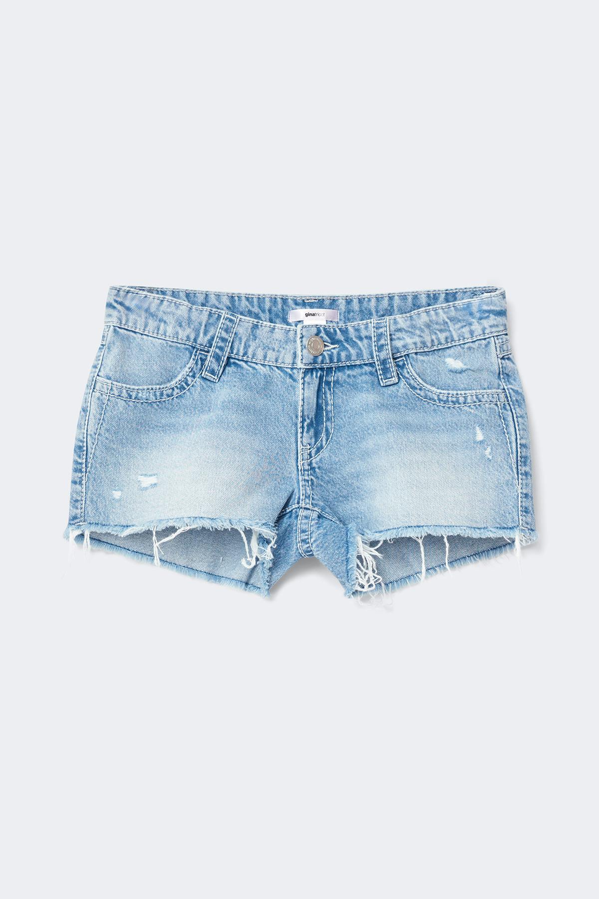 Y sparkle low denim shorts