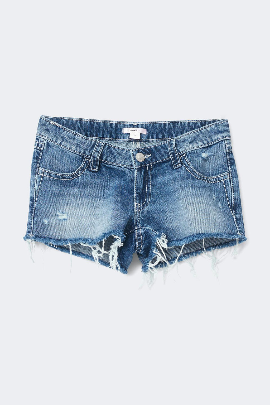 Y sparkle low denim shorts