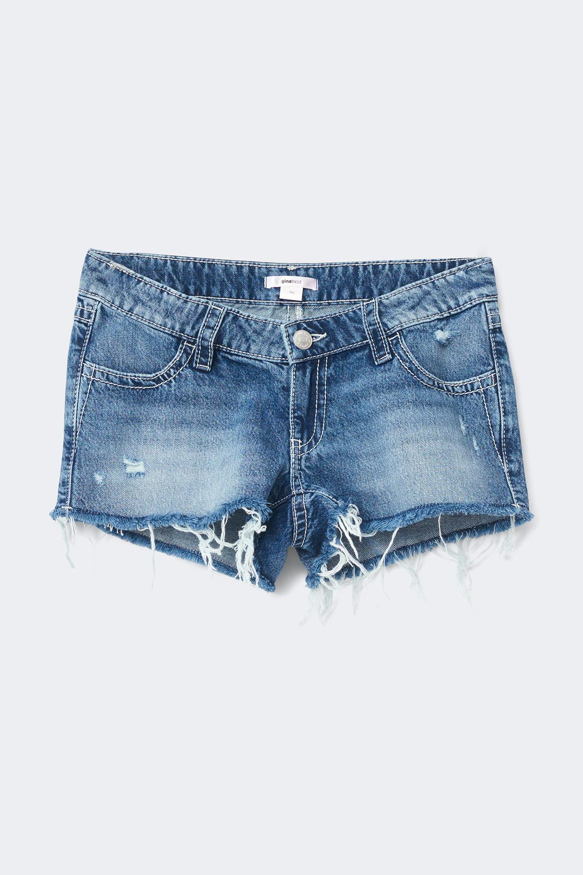 Y sparkle low denim shorts
