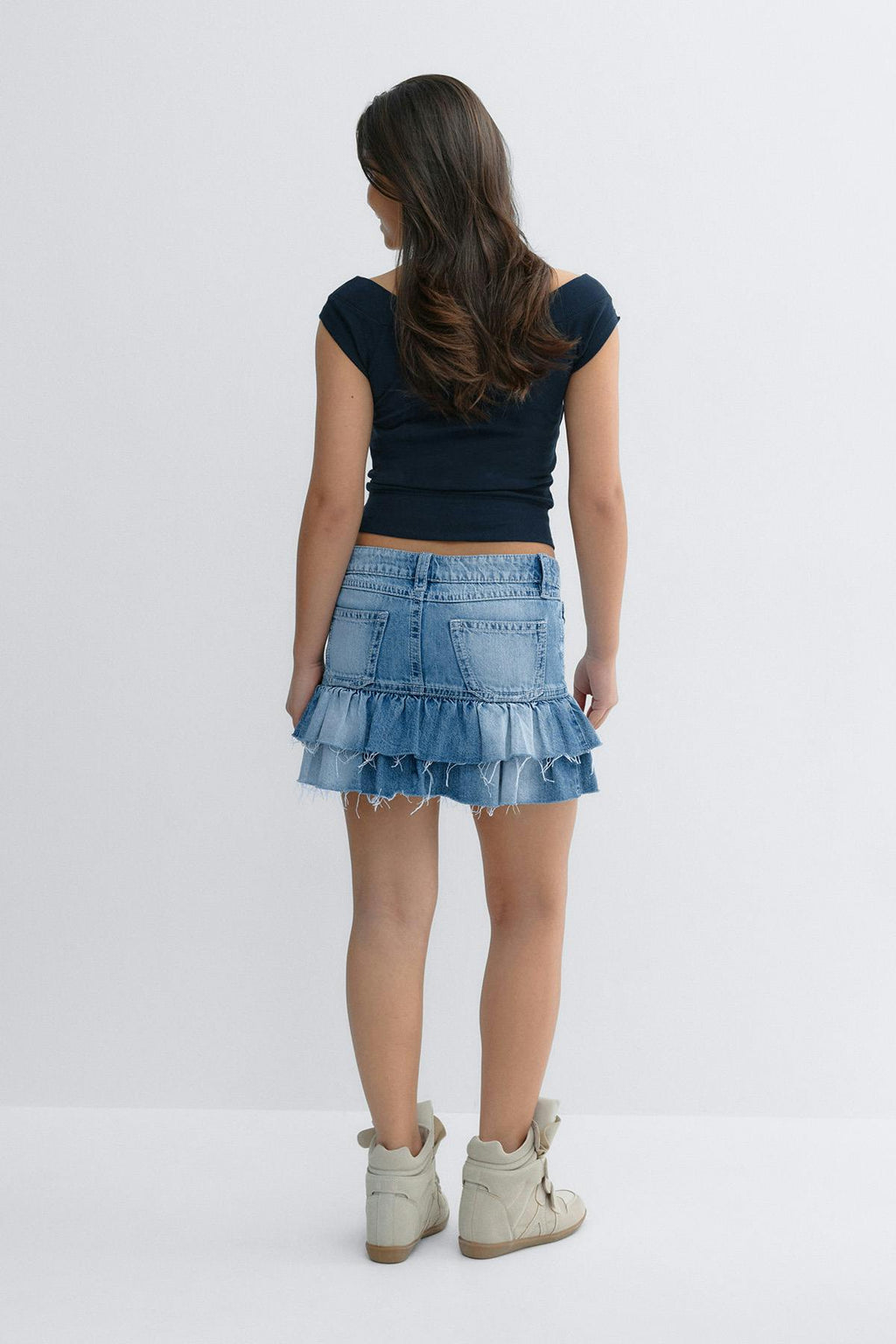 Y denimdoll frill skirt