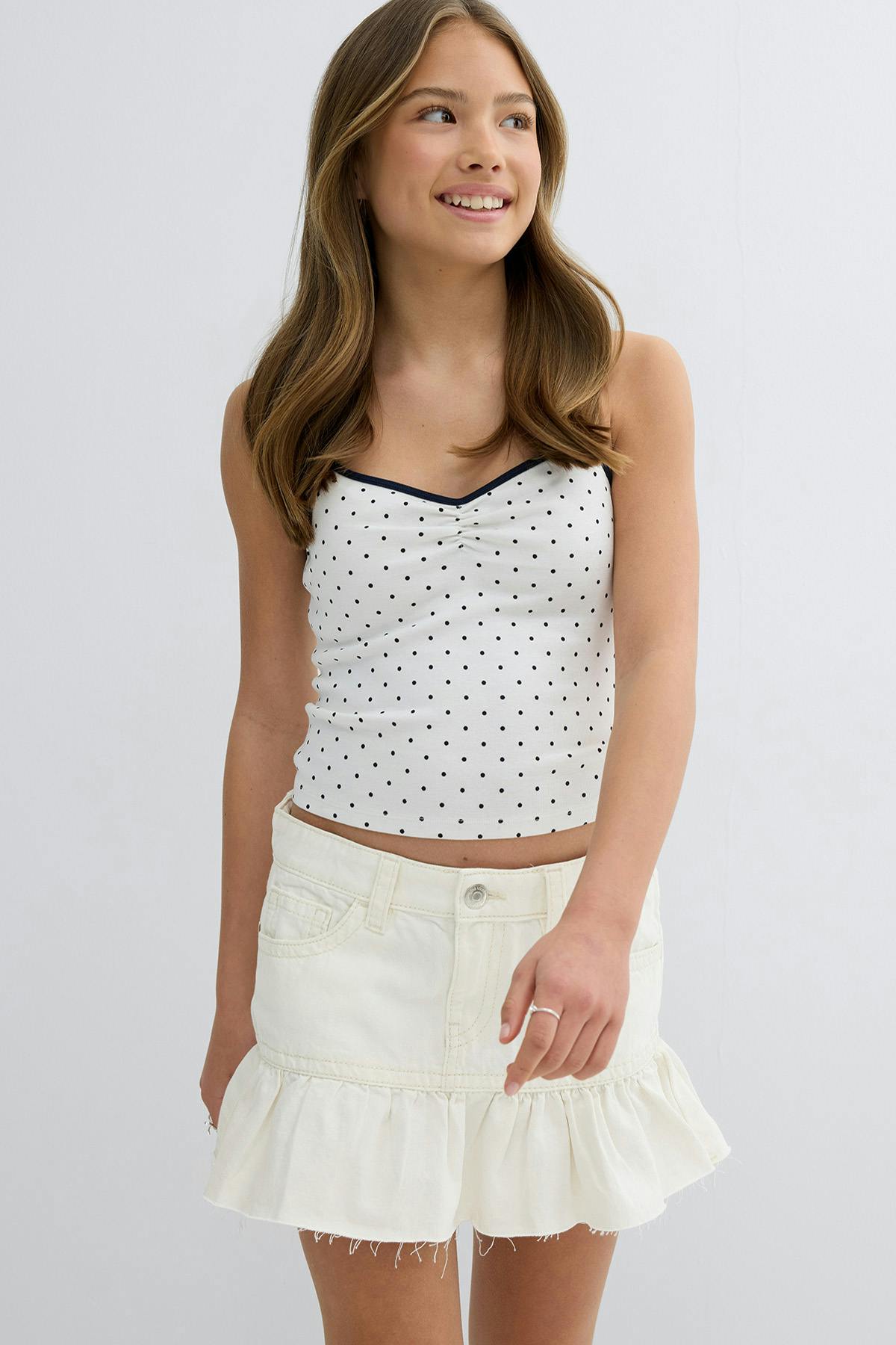 Y jeanova frill denim skirt