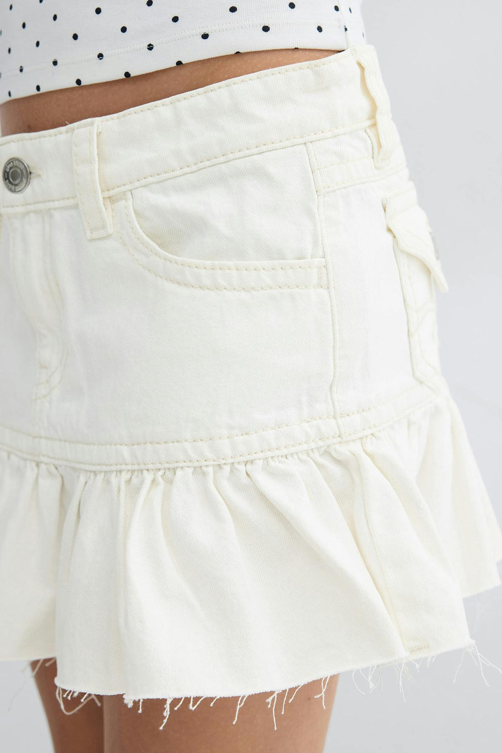 Y jeanova frill denim skirt