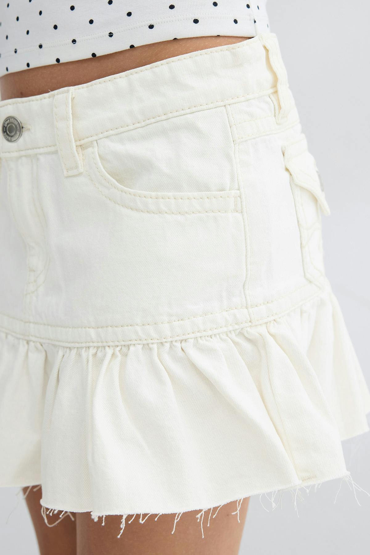 Y jeanova frill denim skirt