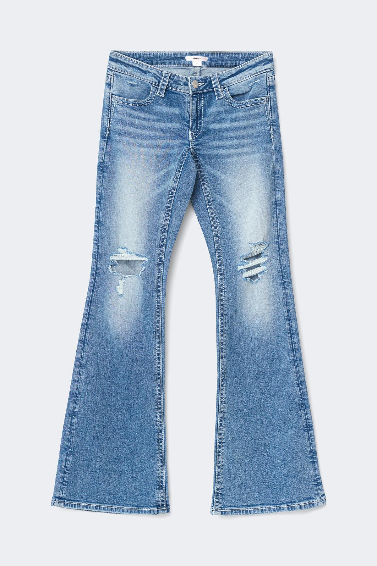 Y sparkle low flare jeans