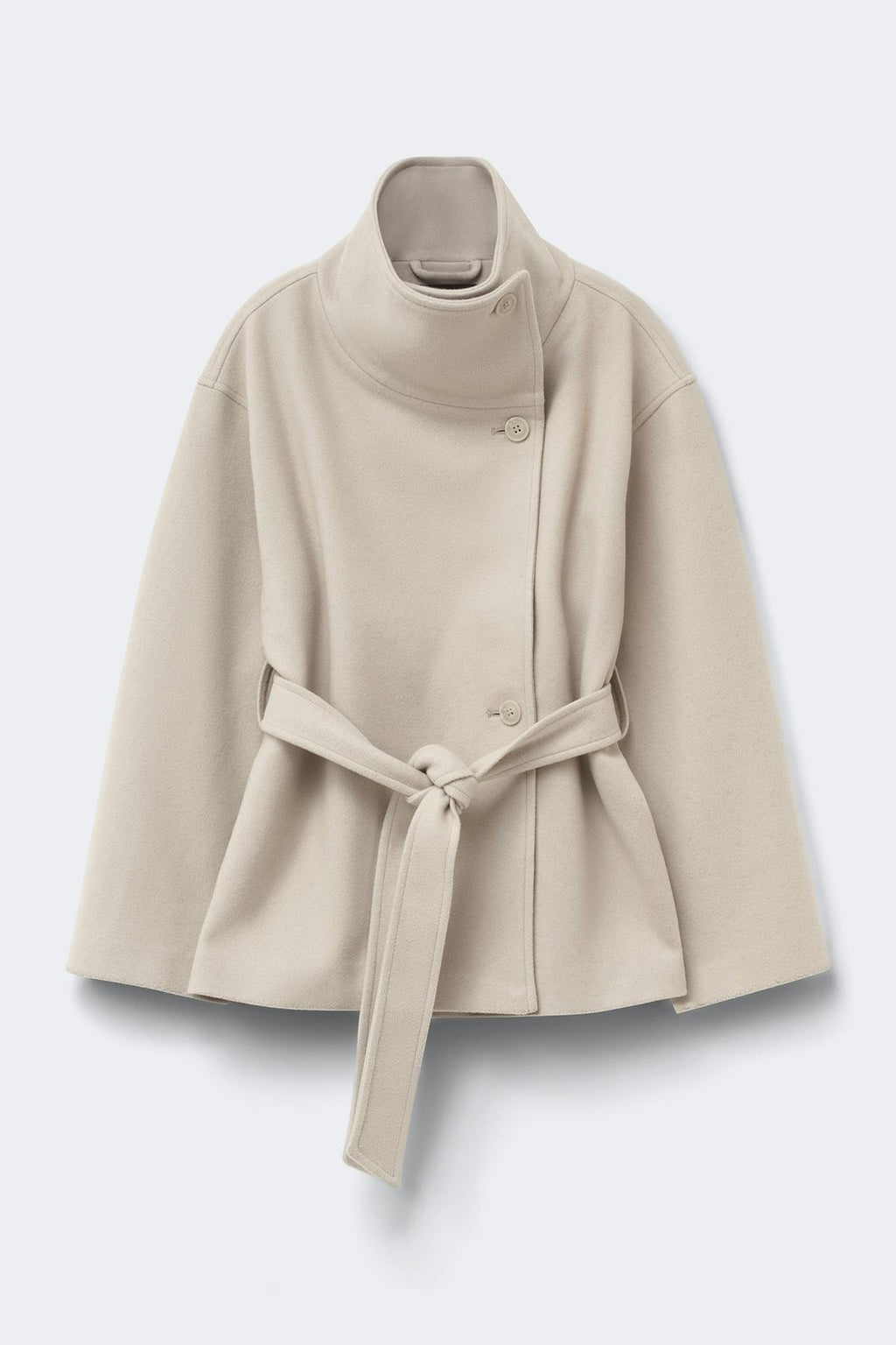 High neck wool blend jacket