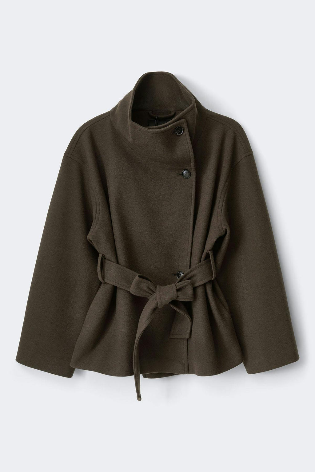 High neck wool blend jacket