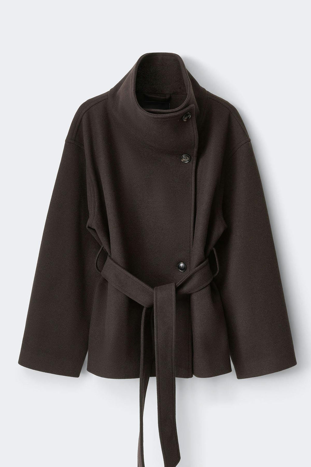 High neck wool blend jacket