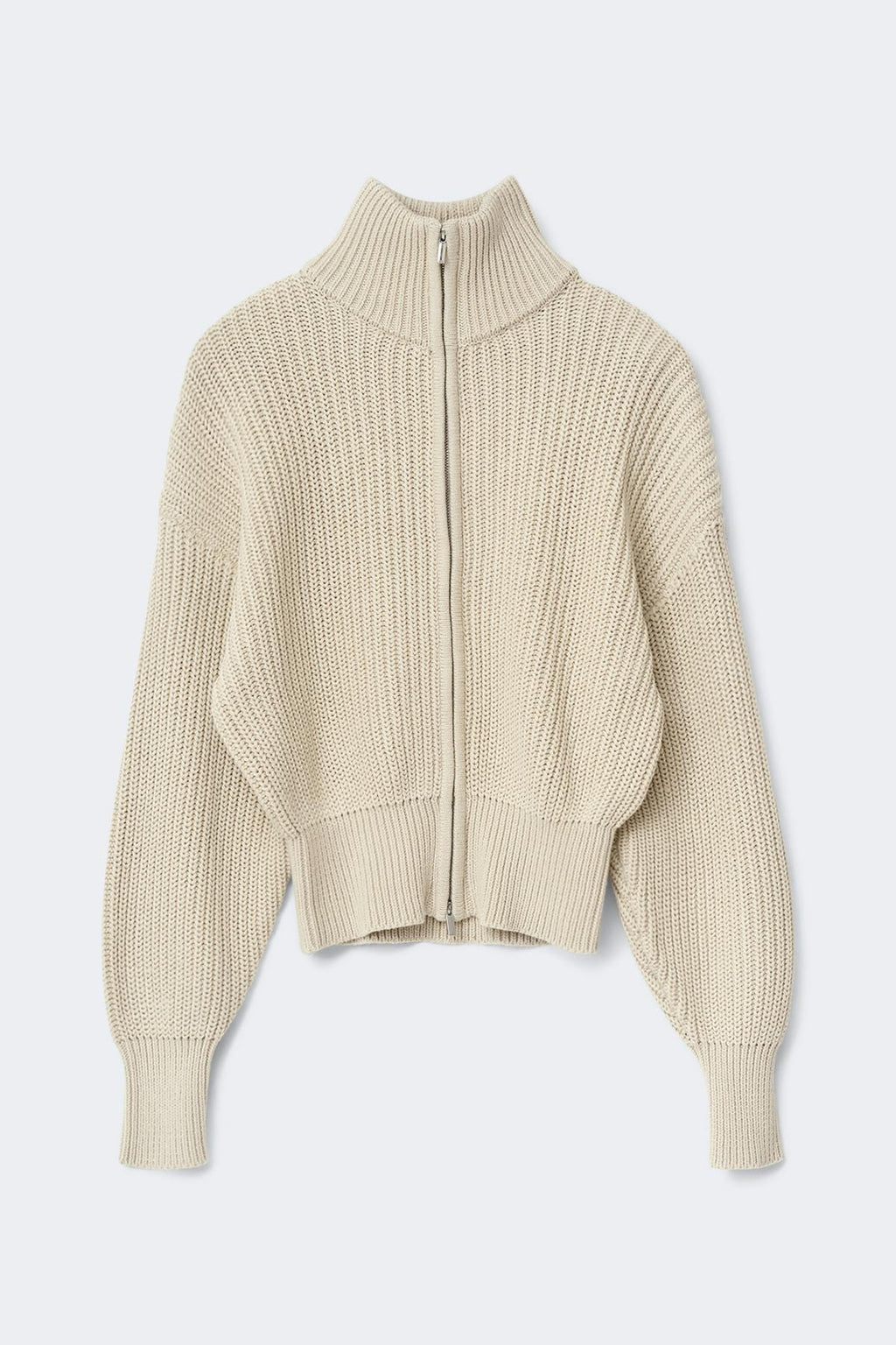 Knitted zip cardigan
