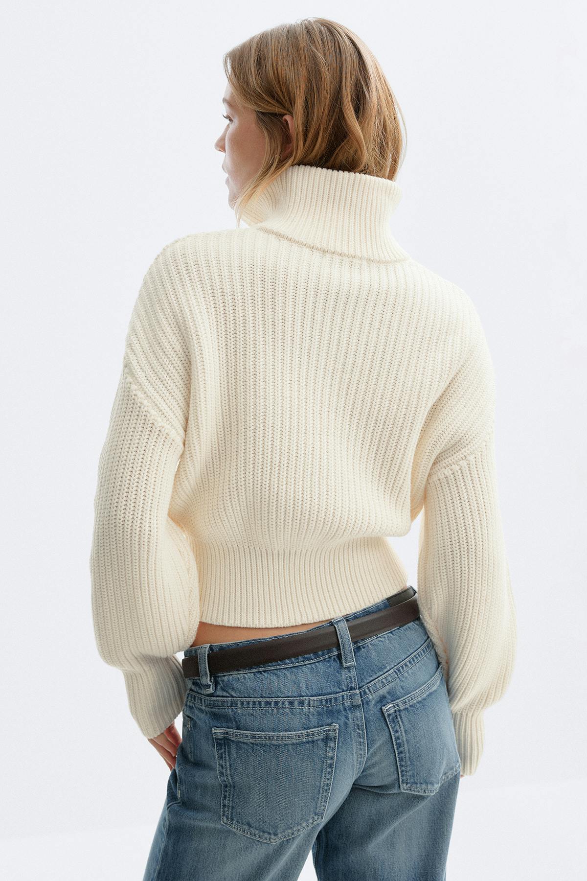 Knitted zip cardigan