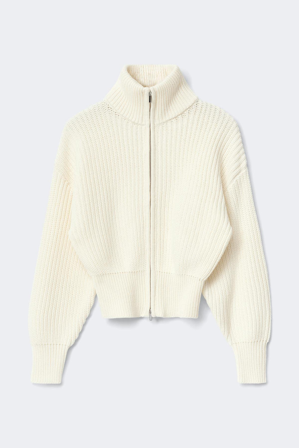 Knitted zip cardigan
