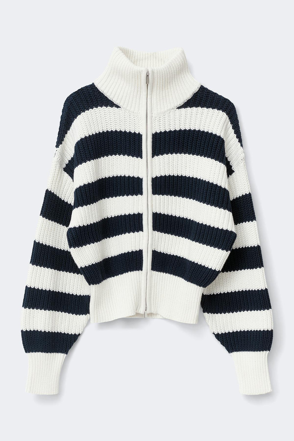 Knitted zip cardigan